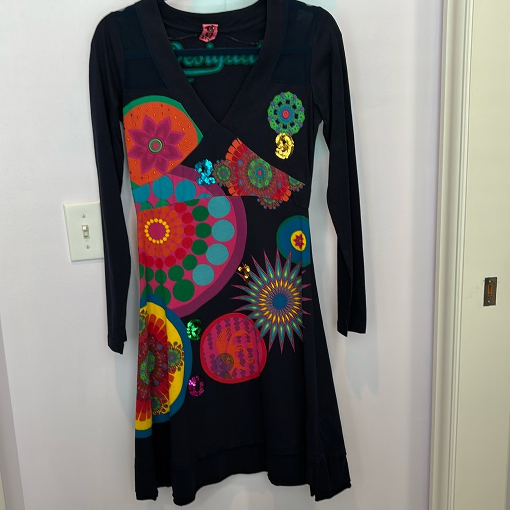 Desigual Size S Sequin Embellished Dress GUC